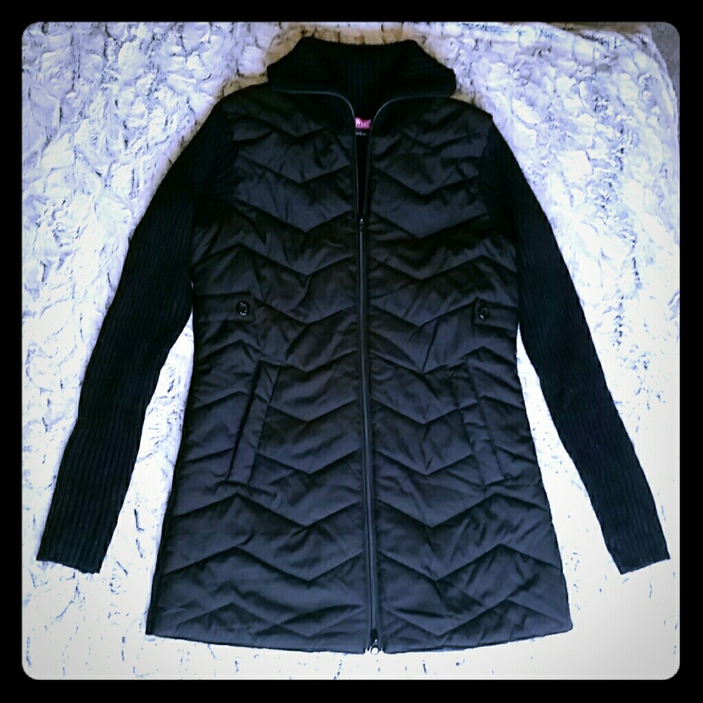 Multi zip sweater jacket